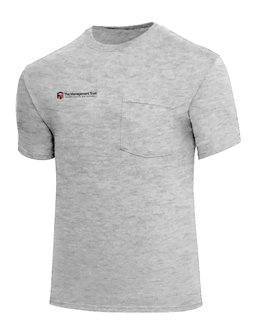 Core Blend Light Grey Heather Pocket T-Shirt w/The Management Trust Logo
