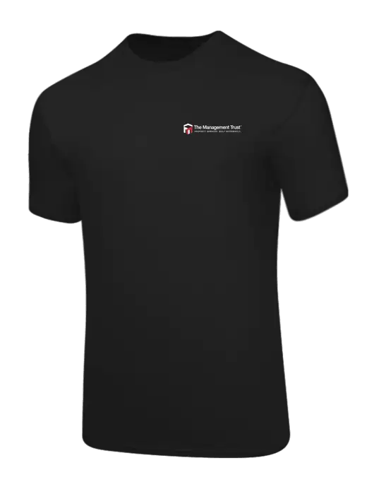 Core Blend Black T-Shirt w/The Management Trust Logo
