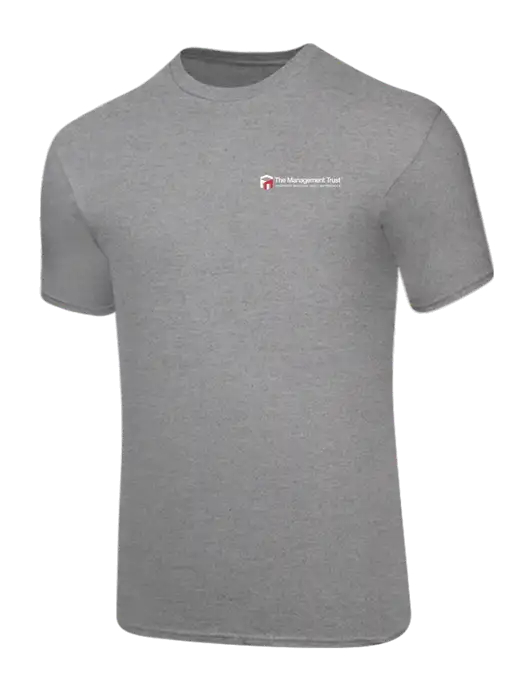 Core Blend Medium Grey Heather T-Shirt w/The Management Trust Logo