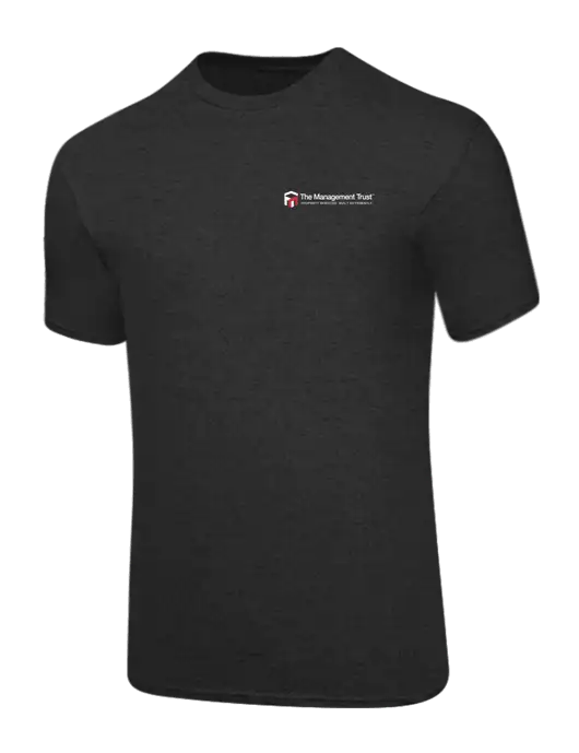 Core Blend Dark Heather Grey T-Shirt w/The Management Trust Logo