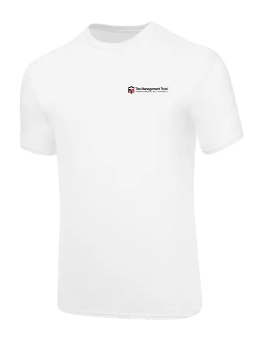 Core Blend White T-Shirt w/The Management Trust Logo