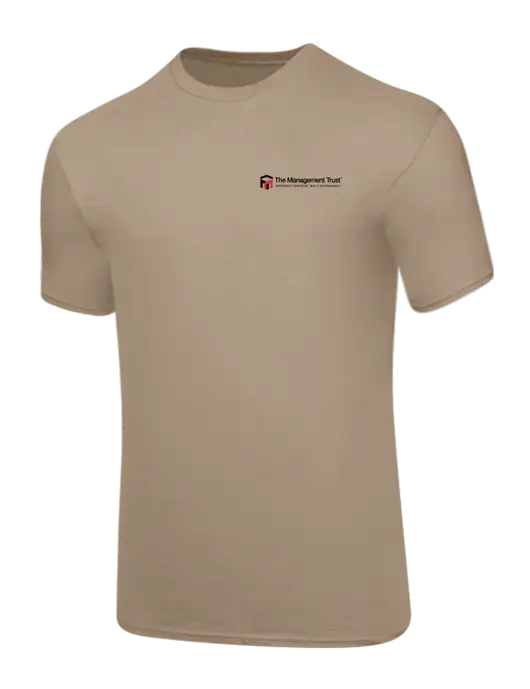 Core Blend Dark Tan T-Shirt w/The Management Trust Logo