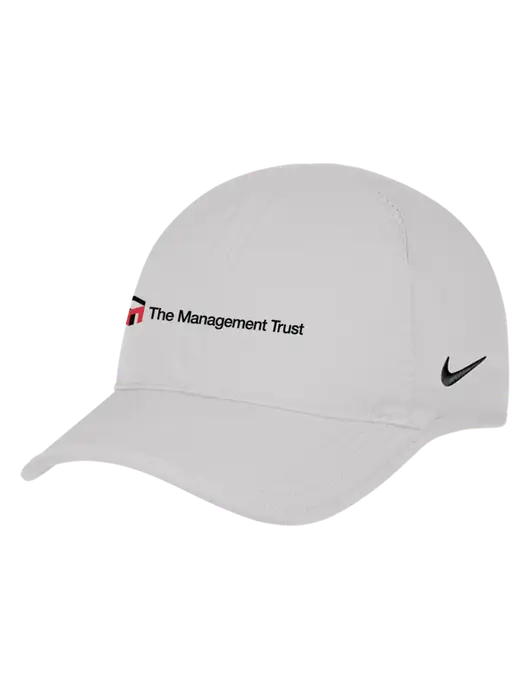 Nike White Featherlight Cap w/The Management Trust Logo