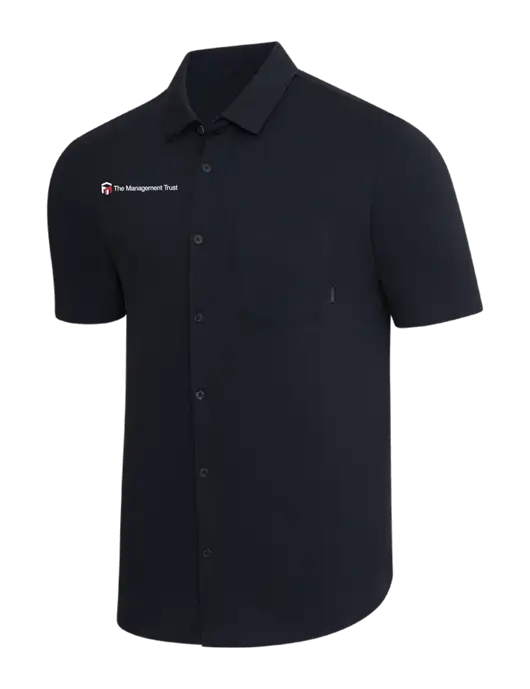 OGIO Black Extend Short Sleeve Button Up Shirt w/The Management Trust Logo