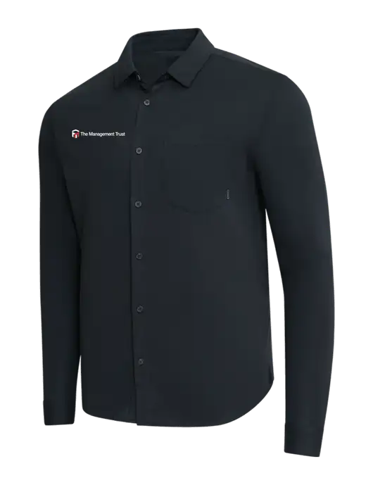 OGIO Black Extend Long Sleeve Button Up Shirt w/The Management Trust Logo