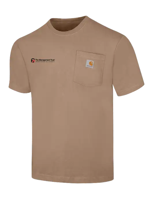 Carhartt Workwear Dark Tan Pocket Short Sleeve T-Shirt w/The Management Trust Logo