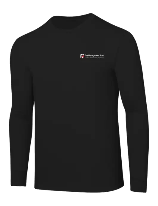 Core Blend Black Long Sleeve Tee w/The Management Trust Logo