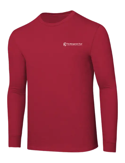 Core Blend Red Long Sleeve Tee w/The Management Trust Logo