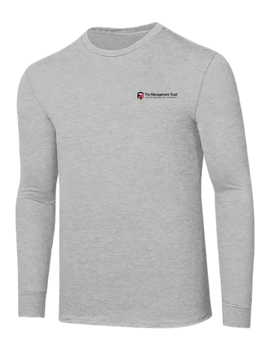 Core Blend Light Grey Heather Long Sleeve Tee w/The Management Trust Logo