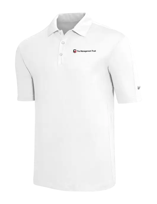 Nike White Tech Sport Dri-FIT Polo w/The Management Trust Logo