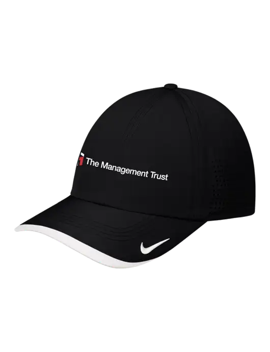 Nike Black/White Dri-FIT Perforated Performance Cap w/The Management Trust Logo