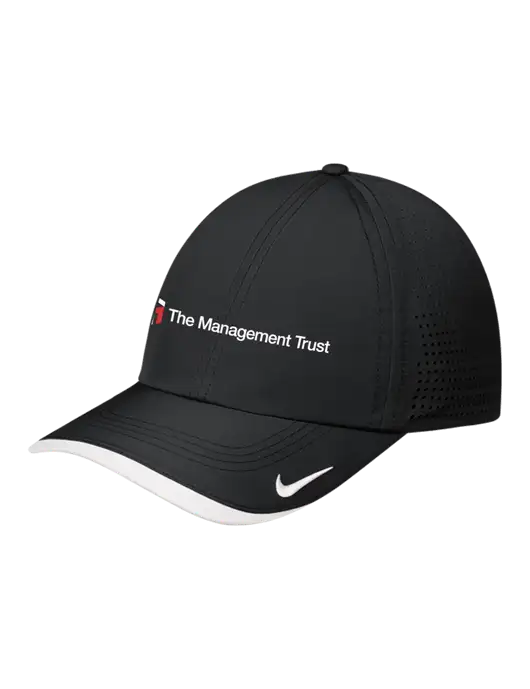 Nike Black/White Dri-FIT Perforated Performance Cap w/The Management Trust Logo