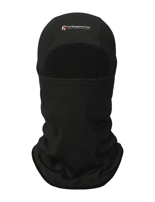 Black CornerStone Smooth Fleece Face Mask w/The Management Trust Logo