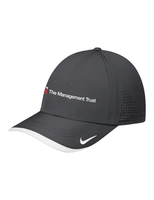 Nike Dark Grey/White Dri-FIT Perforated Performance Cap w/The Management Trust Logo