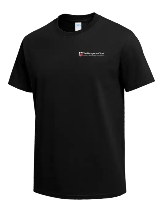 Black Heavyweight 6.1 oz T-Shirt w/The Management Trust Logo