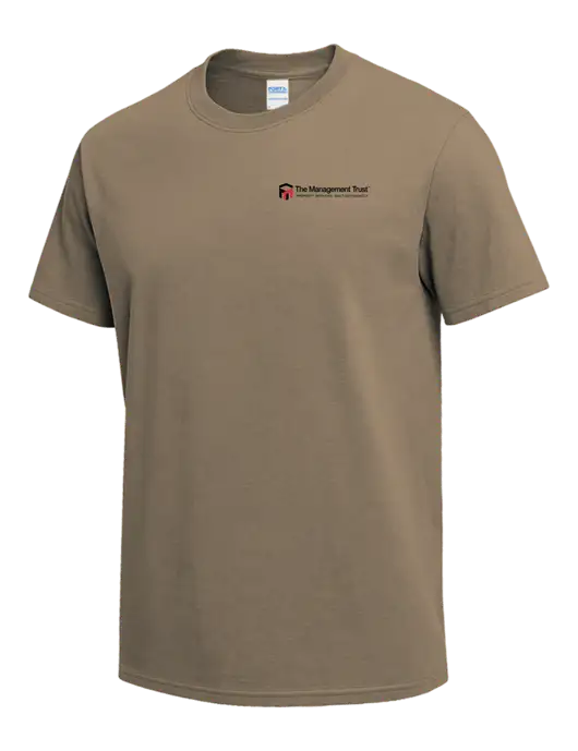 Dark Tan Heavyweight 6.1 oz T-Shirt w/The Management Trust Logo