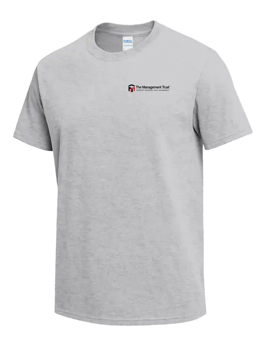 Light Grey Heather Heavyweight 6.1 oz T-Shirt w/The Management Trust Logo
