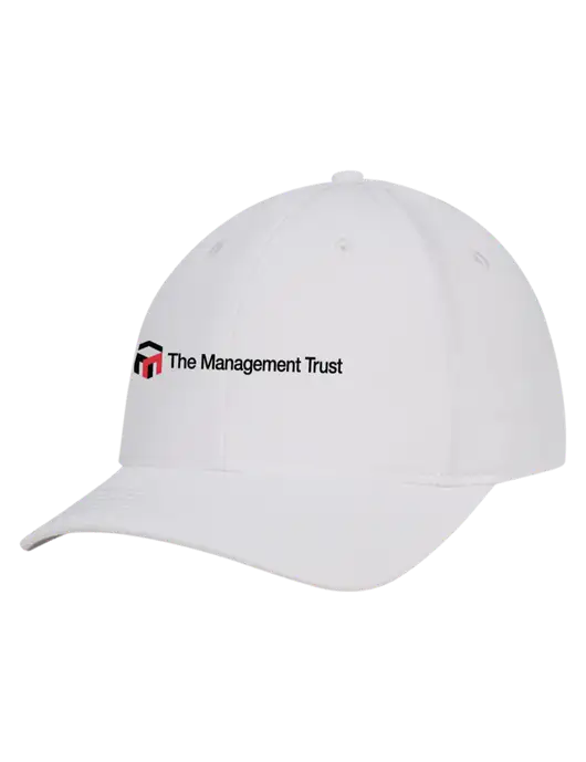 White Nylon Twill Performance Cap w/The Management Trust Logo