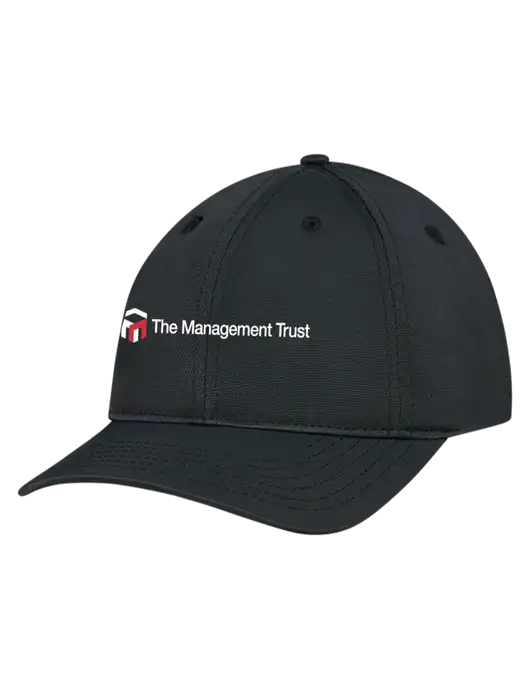 Black Nylon Twill Performance Cap w/The Management Trust Logo