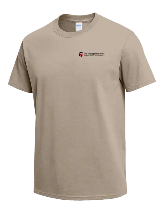 Tan Heavyweight 6.1 oz T-Shirt w/The Management Trust Logo