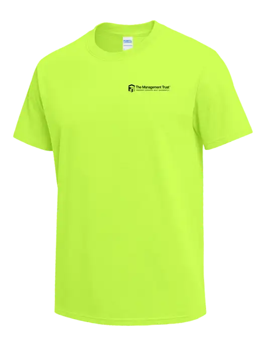 Safety Green Heavyweight 6.1 oz T-Shirt w/The Management Trust Logo