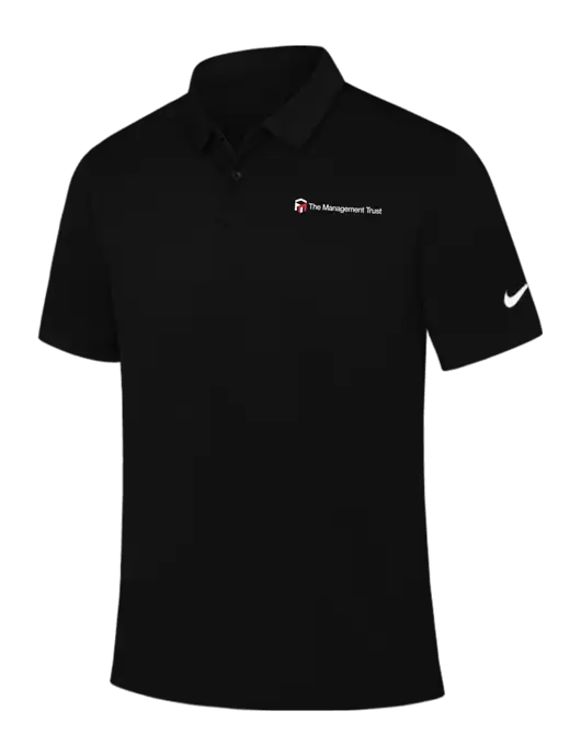 Nike Black Dry Essential Solid Polo w/The Management Trust Logo