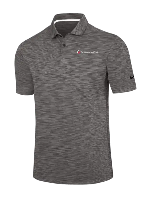 Nike Dark Grey Dri-FIT Vapor Space Dyed Polo w/The Management Trust Logo