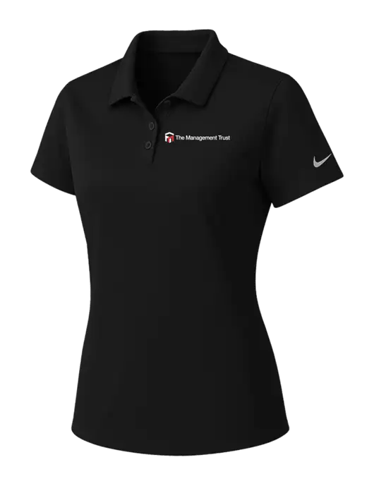 Nike Womens Black Dry Essential Solid Polo w/The Management Trust Logo