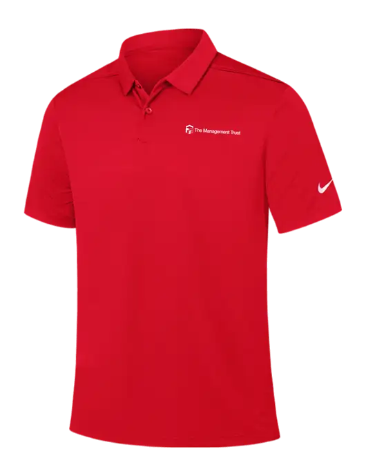 Nike Red Dry Essential Solid Polo w/The Management Trust Logo