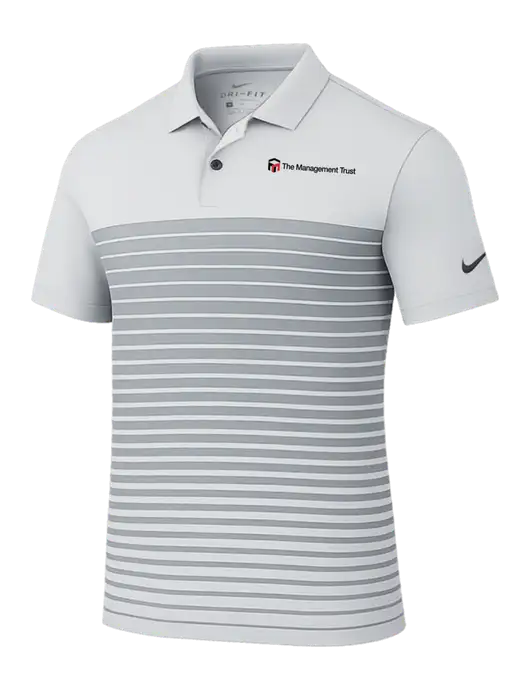 Nike Light Grey Dri-FIT Vapor Block Polo w/The Management Trust Logo