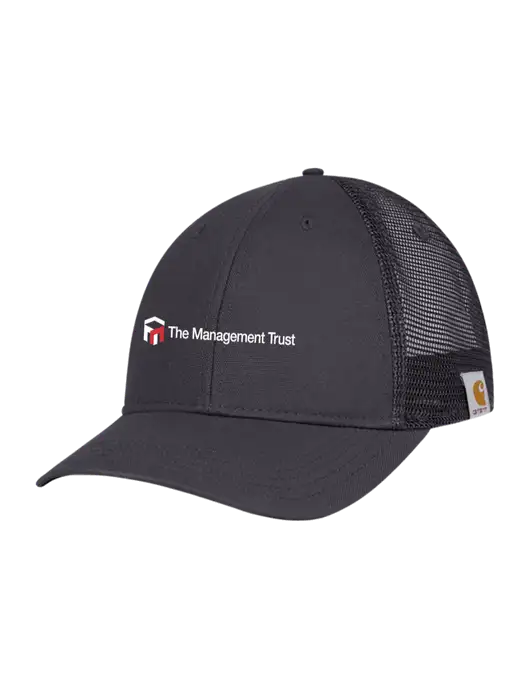 Carhartt Dark Grey Canvas Trucker Cap w/The Management Trust Logo