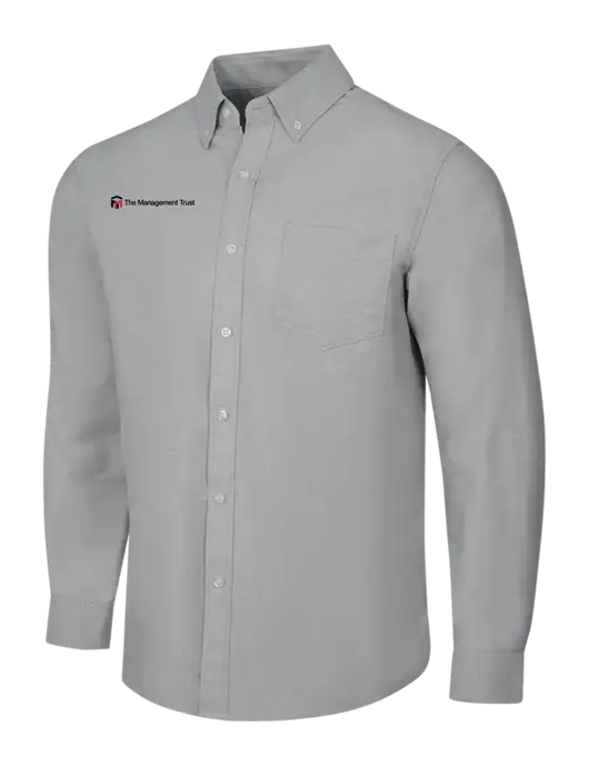 Light Grey SuperPro Oxford Shirt w/The Management Trust Logo