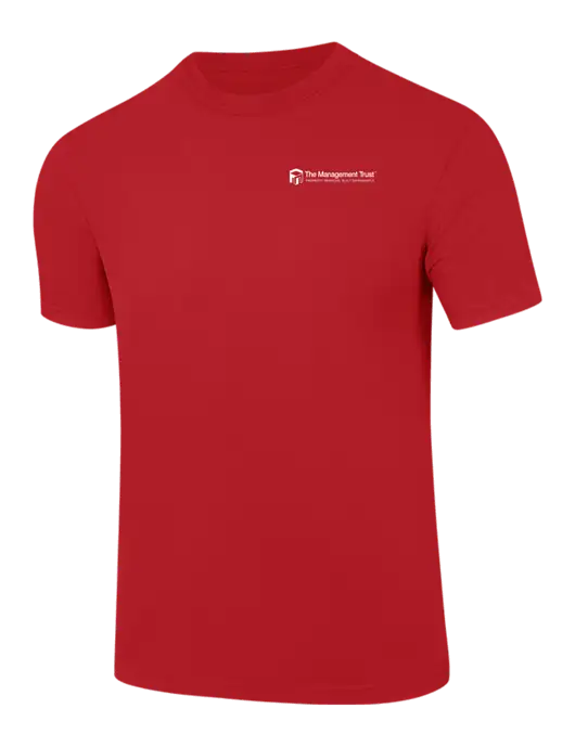 Comfort Colors 6.1 oz Red Heavyweight Ring Spun T-Shirt w/The Management Trust Logo