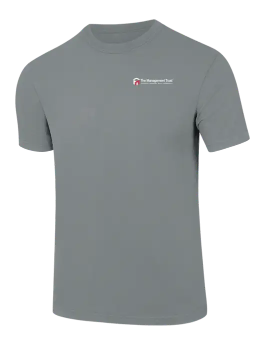 Comfort Colors 6.1 oz Medium Grey Heavyweight Ring Spun T-Shirt w/The Management Trust Logo