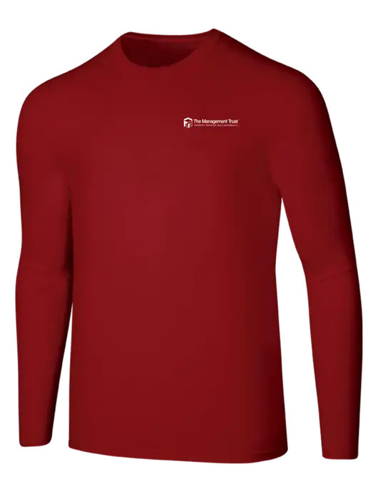 Seriously Soft Red Long Sleeve T-Shirt w/The Management Trust Logo