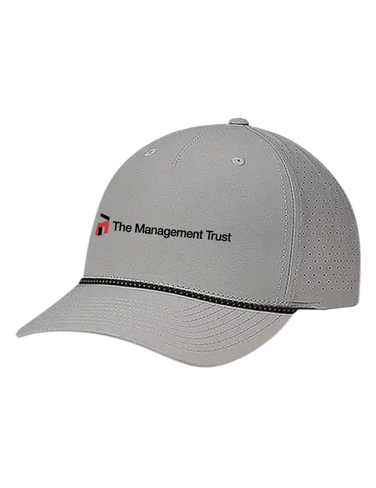 Richardson Laser Perf Performance Light Grey/Black-Grey Rope Cap w/The Management Trust Logo