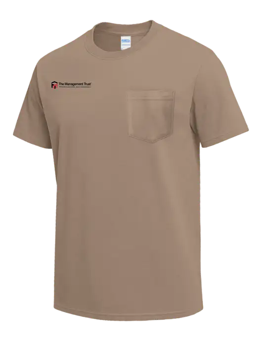 Dark Tan Heavyweight 6.1 oz Pocket T-Shirt w/The Management Trust Logo