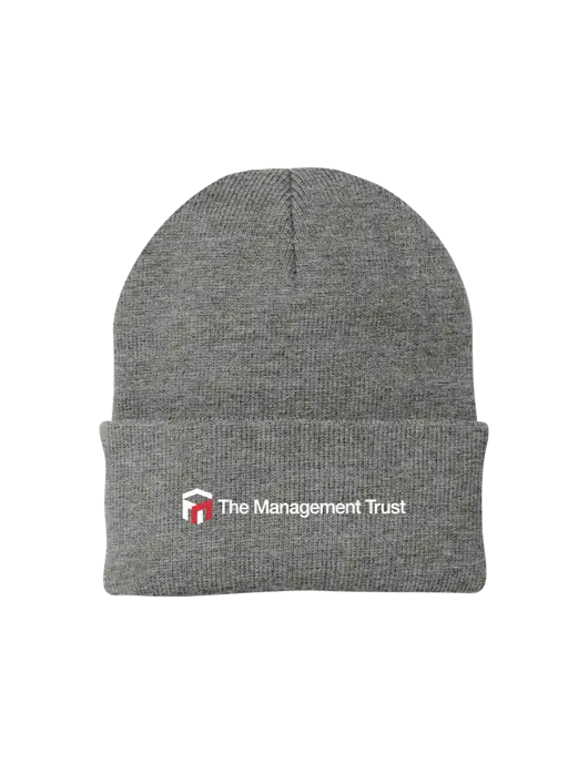 Medium Grey Heather Knit Cap w/The Management Trust Logo