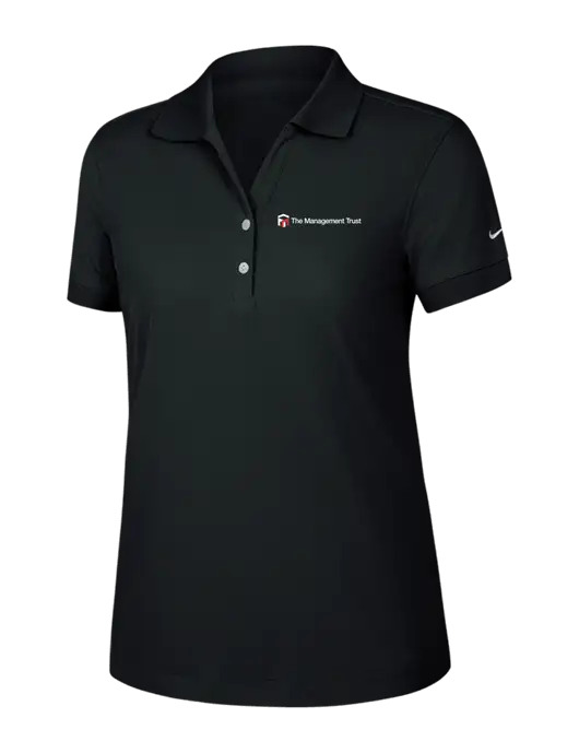 Nike Womens Dri-FIT Classic Black Polo w/The Management Trust Logo