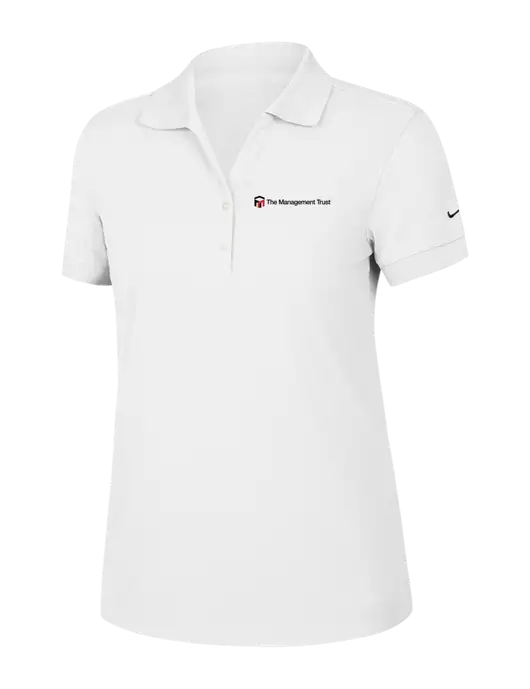 Nike Womens Dri-FIT Classic White Polo w/The Management Trust Logo