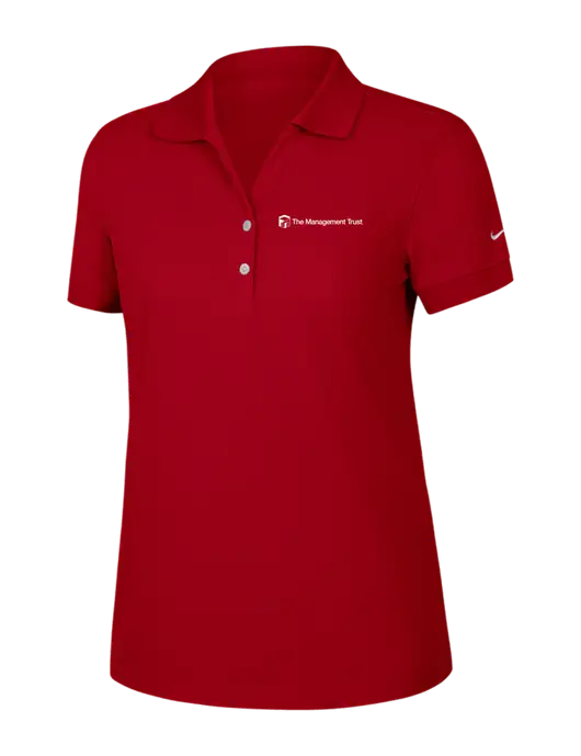 Nike Womens Dri-FIT Classic Red Polo w/The Management Trust Logo
