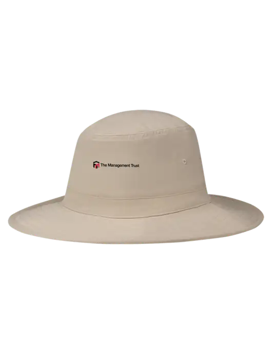 Tan Booney Sun Hat w/The Management Trust Logo