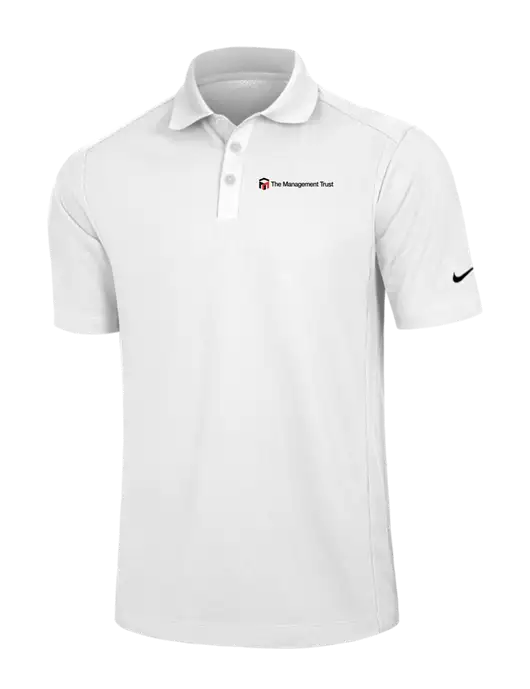 Nike White Dri-FIT Classic Polo w/The Management Trust Logo