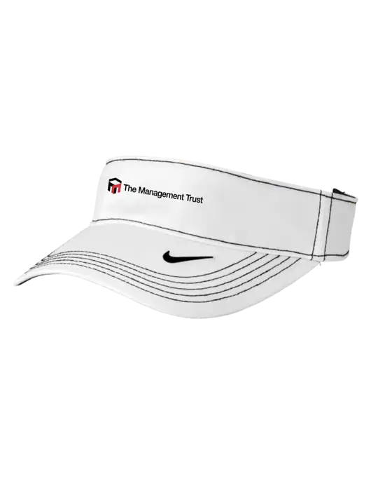 Nike White Dri-FIT Ace Visor w/The Management Trust Logo