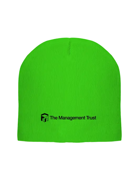 Safety Green Element Knit Beanie w/The Management Trust Logo