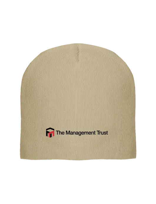 Solid Tan Element Knit Beanie w/The Management Trust Logo