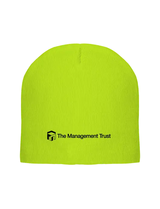 Safety Yellow Element Knit Beanie w/The Management Trust Logo