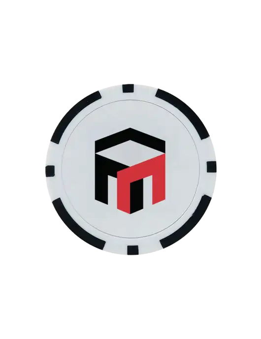 Black Poker Chip Ball Marker w/The Management Trust Logo