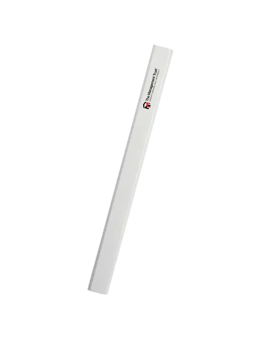 White Carpenter Pencil w/The Management Trust Logo