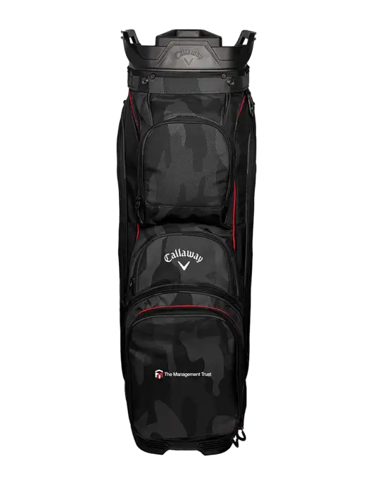Callaway Org 14 Black Camo/Red Trim Golf Bag  w/The Management Trust Logo